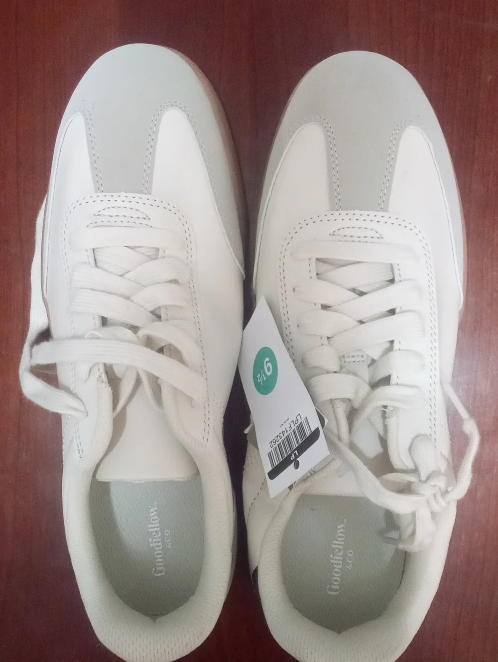 Goodfellow Men's White and Light Gray Low-Top Sneakers Sz 9 1/2 NWT $40 Finlay